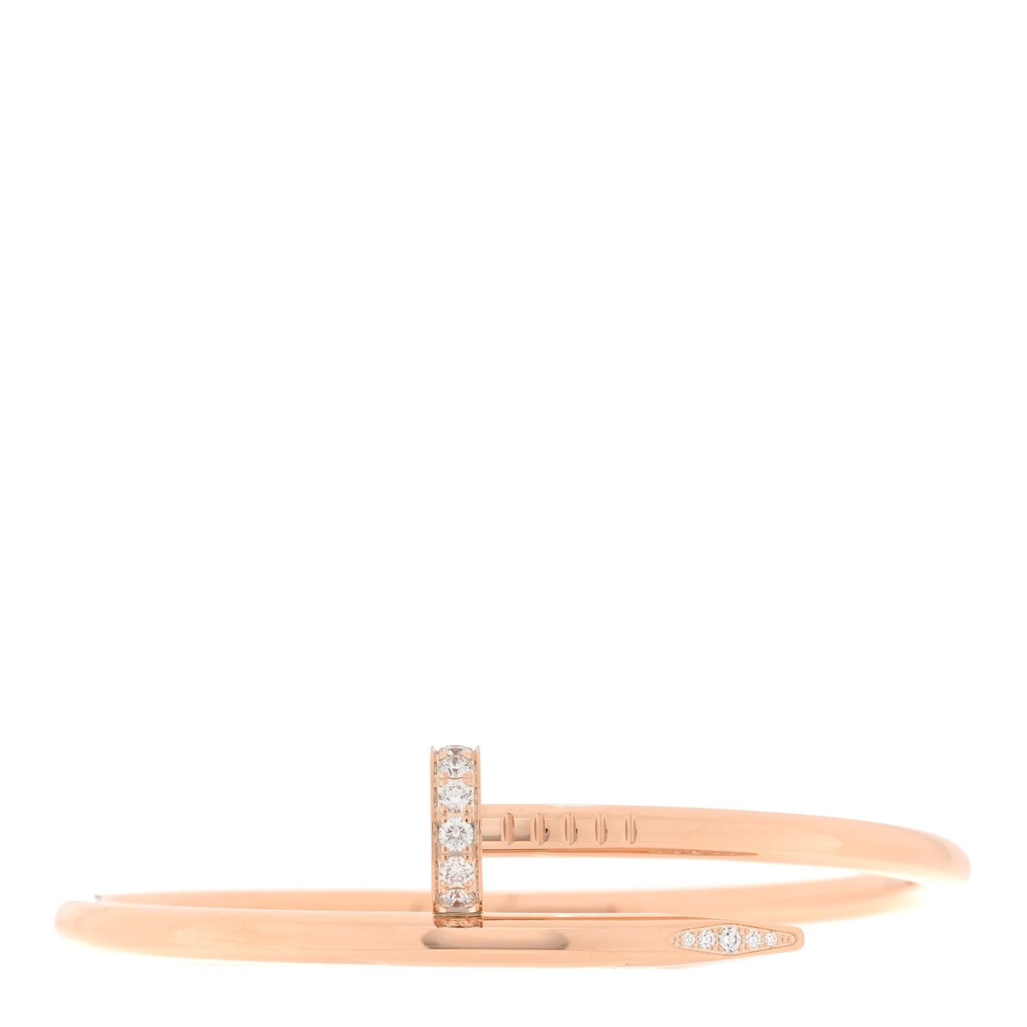 Cartier 18K Pink Gold Diamond Juste Un Clou Bracelet 16 1 of 4