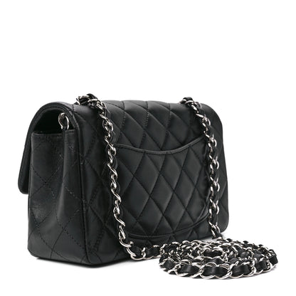 Chanel Lambskin Quilted Mini Rectangular Flap Black 3 of 12