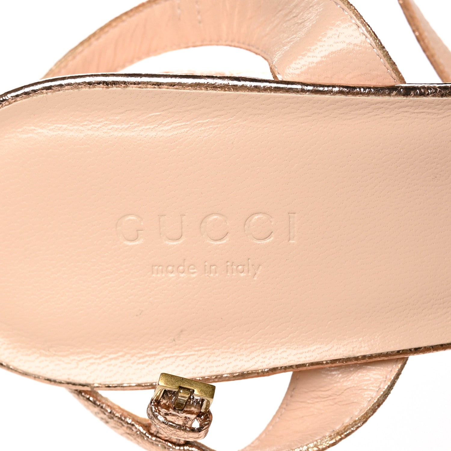 Gucci Galassia GG Marmont Ankle Wrap 75mm Sandals 38.5 Salmone 6 of 7