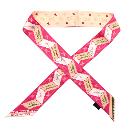 Louis Vuitton Silk Monogram LV Love Letters BB Bandeau Pink 1 of 3