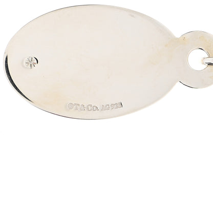 Tiffany Sterling Silver Diamond Valuable Oval Tag Charm 4 of 4