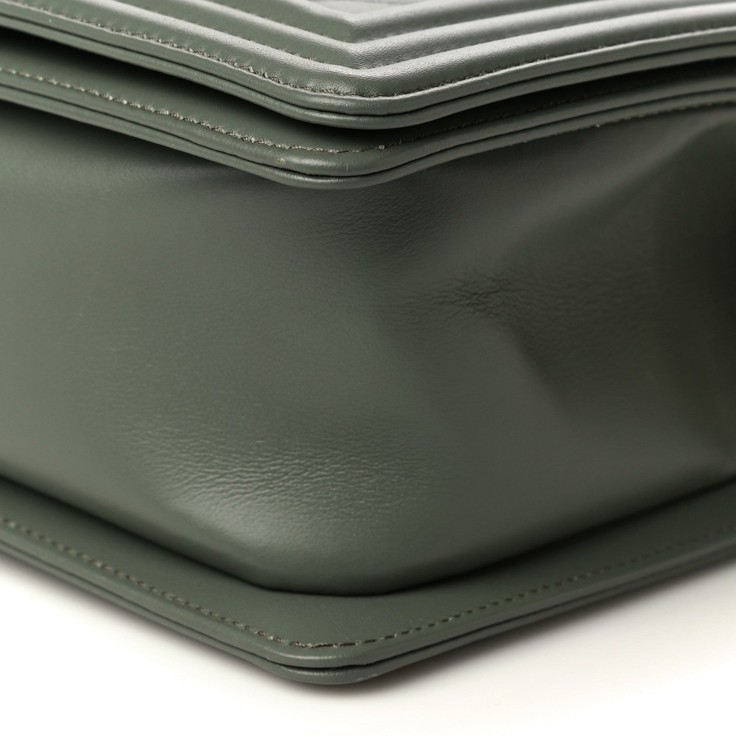 Chanel Calfskin Quilted Medium Boy Flap Dark Green 11 of 16