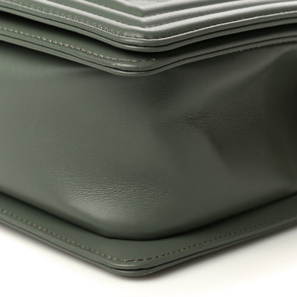 Chanel Calfskin Quilted Medium Boy Flap Dark Green 11 of 16