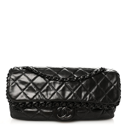 Chanel Calfskin Quilted Medium Chain Me Flap Grey 1 of 10