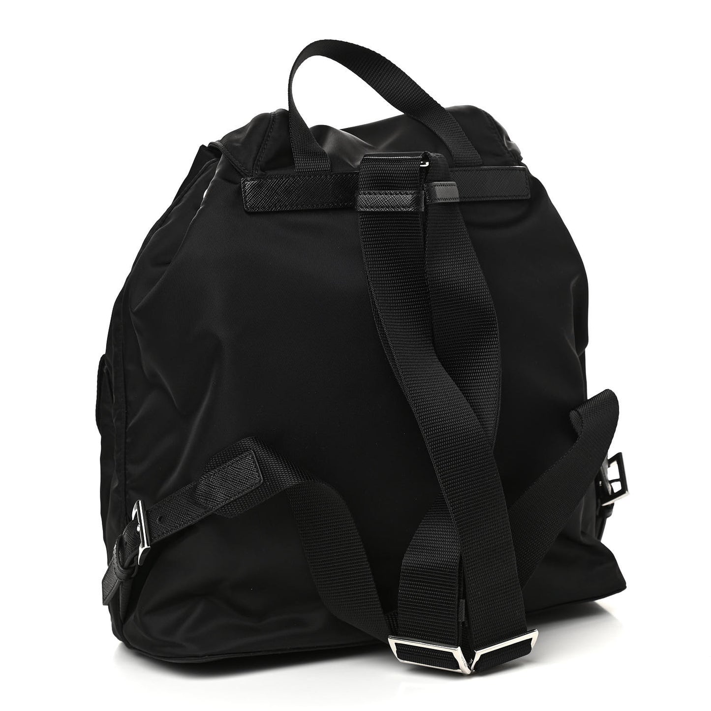 Tessuto Nylon Saffiano Medium Backpack Black