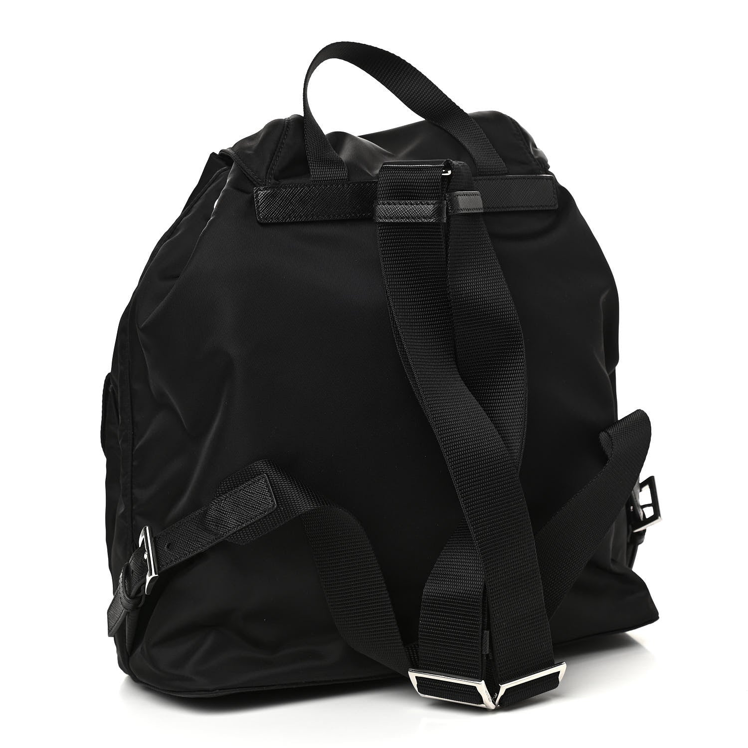 Prada Tessuto Nylon Saffiano Medium Backpack Black 3 of 10