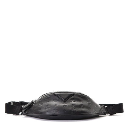 MCM Calfskin Ottomar Monogram Fursten Belt Bag Black 1 of 4