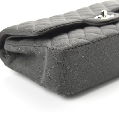 Chanel Jersey Quilted Medium Double Flap Grey 6 of 11