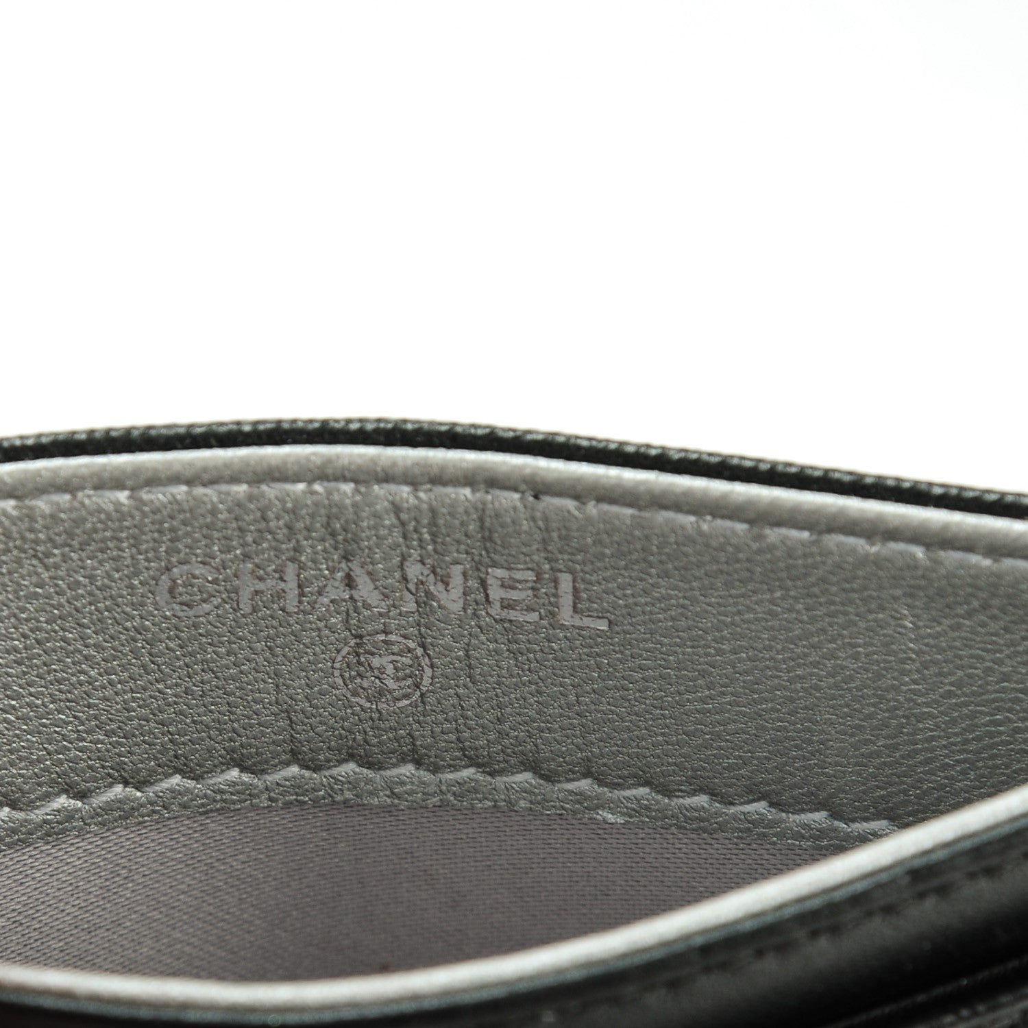 Chanel Lambskin Camellia Embossed Card Holder Black 6 of 8
