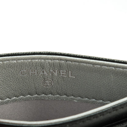Chanel Lambskin Camellia Embossed Card Holder Black 6 of 8