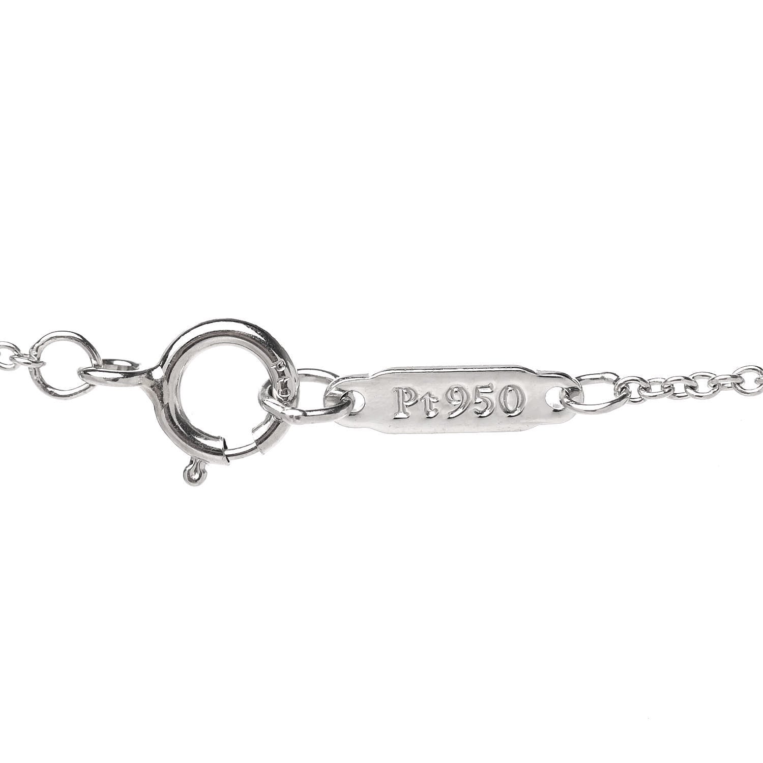 Tiffany Platinum Diamond .33ctw Circlet Pendant Necklace 5 of 5
