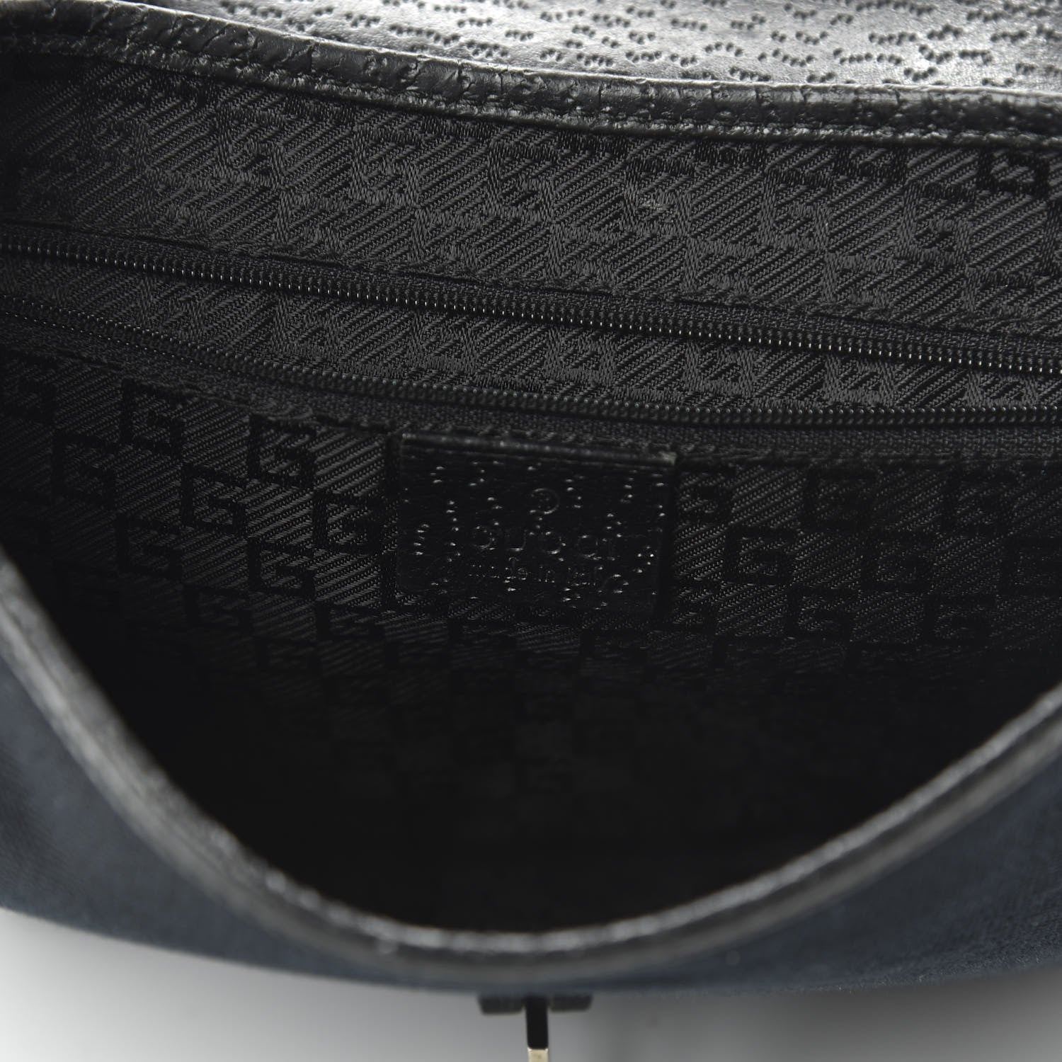 Gucci Calfskin Bamboo Handle Jackie O Hobo Black 8 of 10