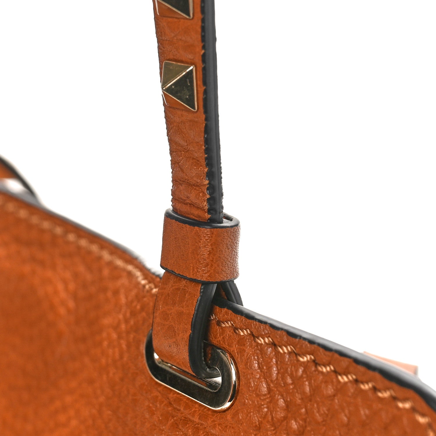 Valentino Garavani Grained Calfskin Small Rockstud Tote Light Cuir 9 of 9