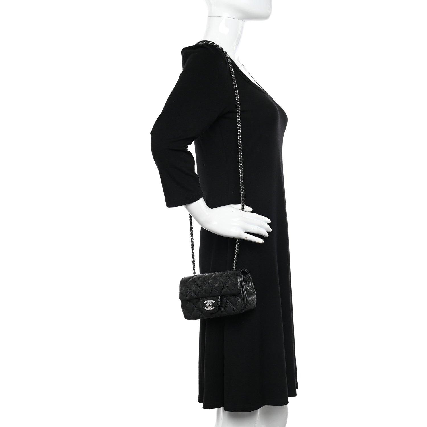 Chanel Caviar Quilted Extra Mini Flap Black 2 of 10