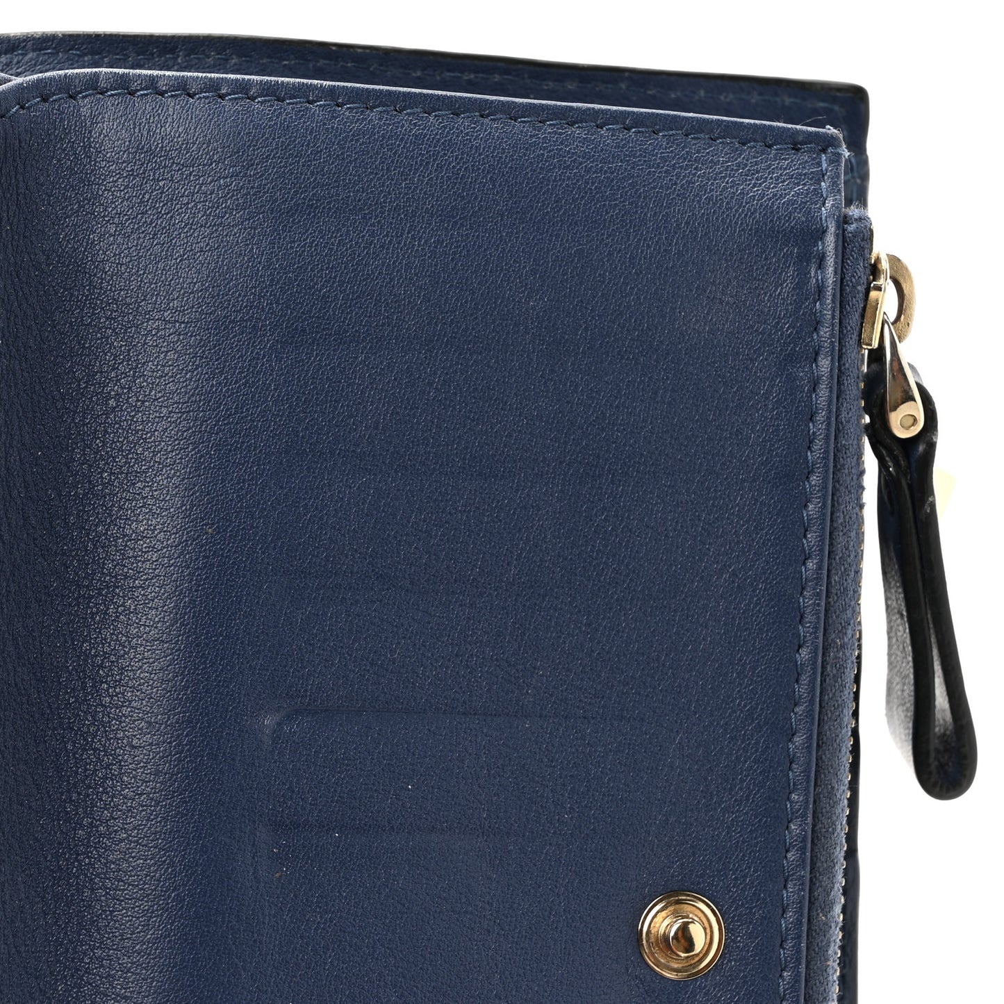 Calfskin Rockstud Continental Wallet Baltique