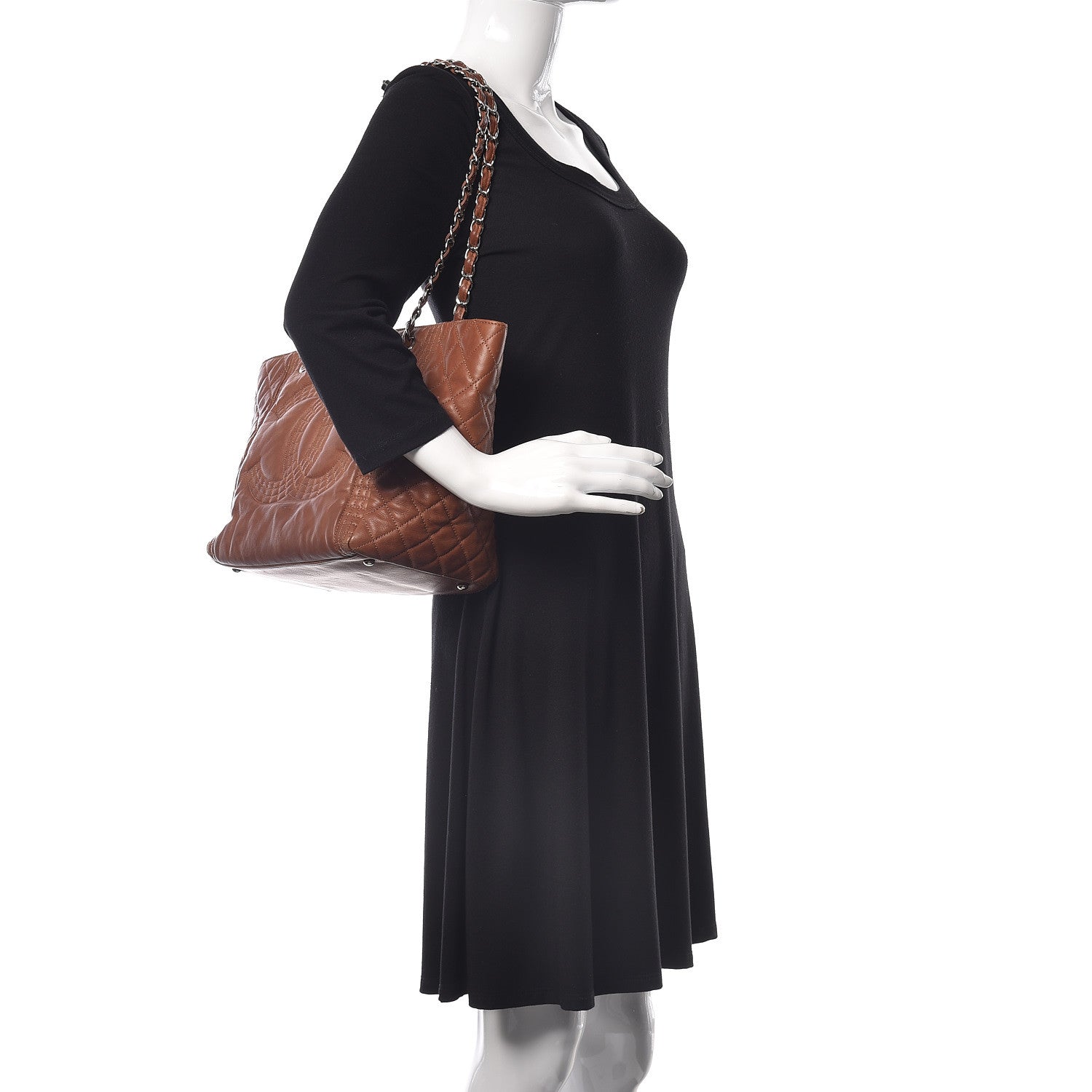 Chanel Calfskin On The Bund Shopping Tote Brown 2 of 14