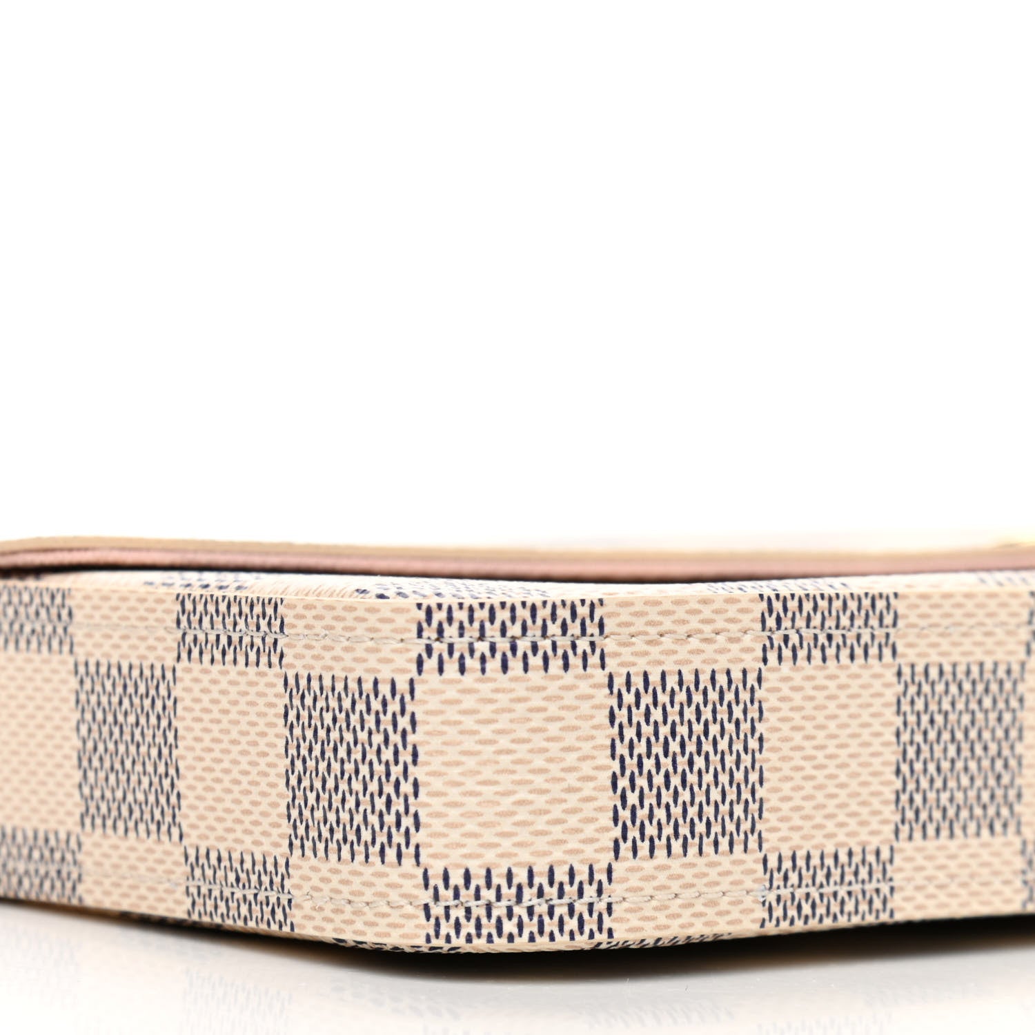 Louis Vuitton Damier Azur Pochette Felicie Chain Wallet Rose Ballerine 9 of 11