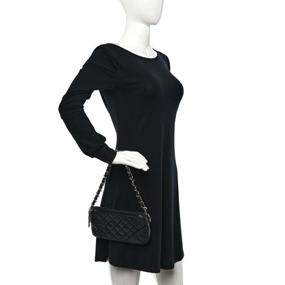 Chanel Aged Calfskin Quilted Cambon Pochette Black 2 of 11