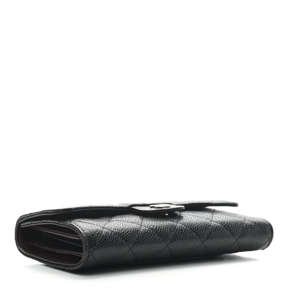 Chanel Caviar Quilted Large Flap Wallet Black 4 of 9