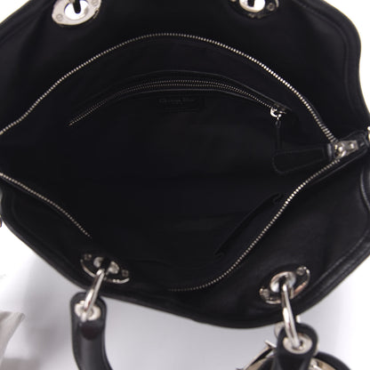 Christian Dior Lambskin Cannage Medium Granville Tote Black 6 of 14