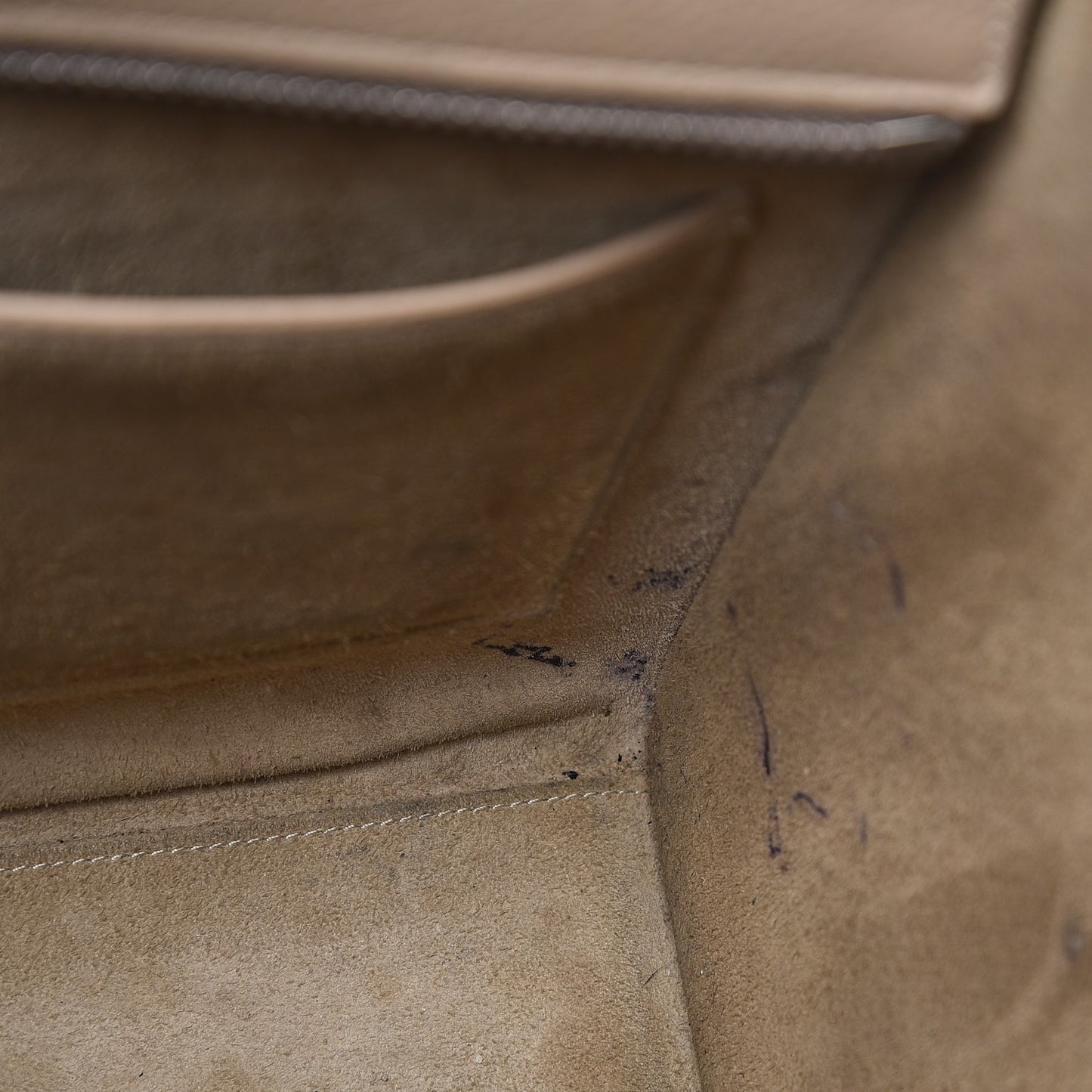 Drummed Calfskin Micro Luggage Dune