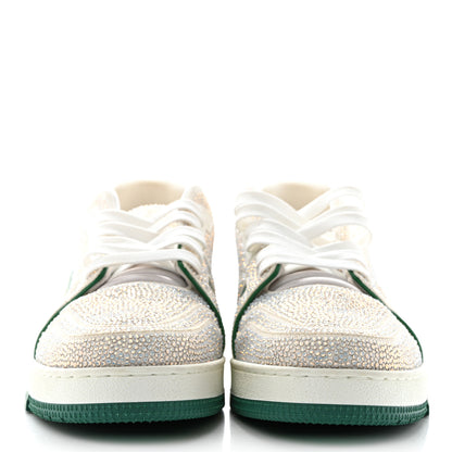 Louis Vuitton Crystal Mens LV Trainer Sneakers 8 Green White 2 of 10
