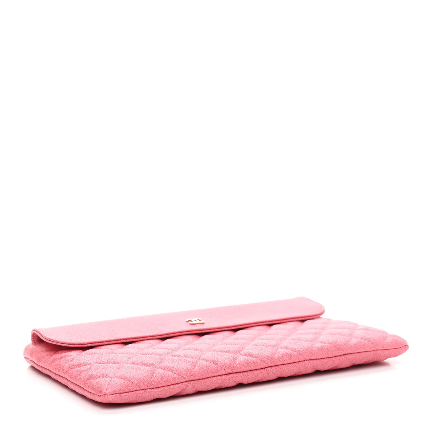 Chanel Iridescent Caviar Quilted Large Flap Cosmetic Case Pink 4 of 7