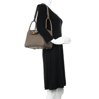 Hermes Taurillon Clemence Lindy 26 Etoupe 2 of 12