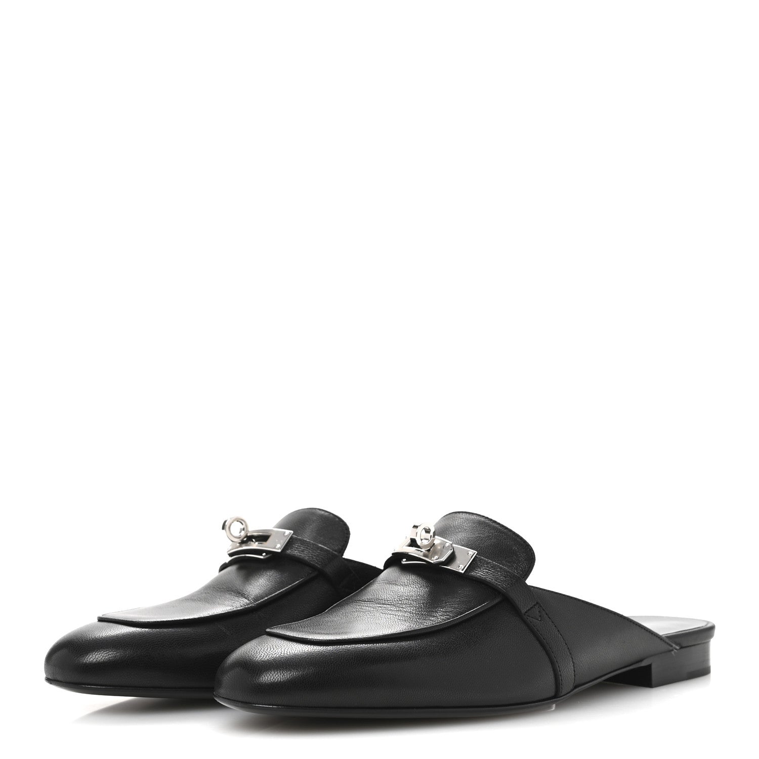 Hermes Goatskin Oz Mules 40 Black 4 of 11