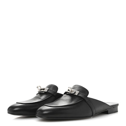 Hermes Goatskin Oz Mules 40 Black 4 of 11