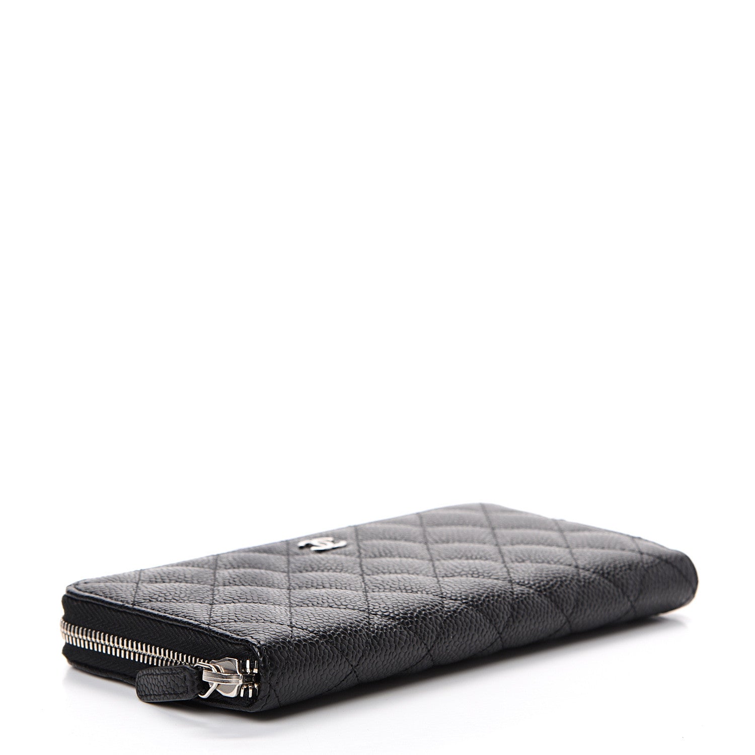 Chanel Caviar Quilted Large Gusset Zip Around Wallet Black 3 of 8