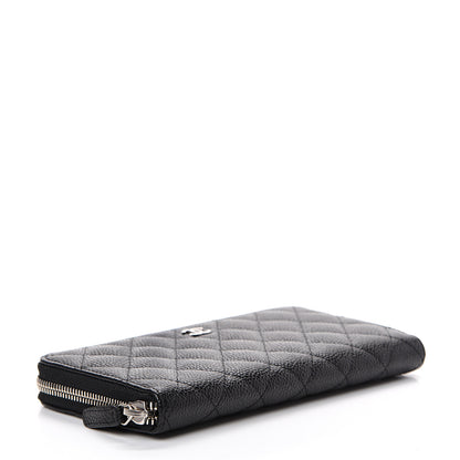 Chanel Caviar Quilted Large Gusset Zip Around Wallet Black 3 of 8
