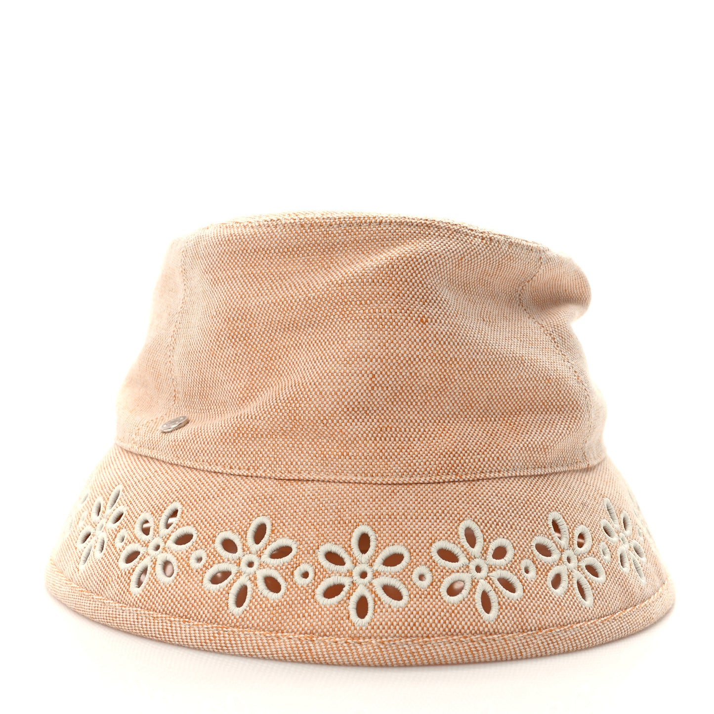 Linen Cotton Embroidered Eloise Garden Party Bucket Hat 58 Jaune Itauba