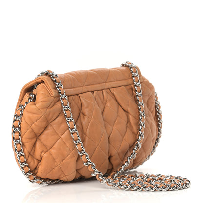 Chanel Washed Lambskin Quilted Large Chain Around Messenger Dark Beige 3 of 11