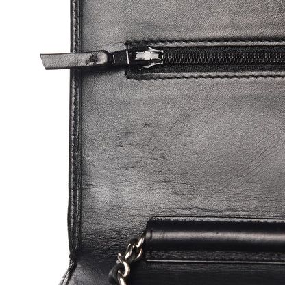 Chanel Calfskin Quilted Cambon Wallet On Chain WOC Black 9 of 12