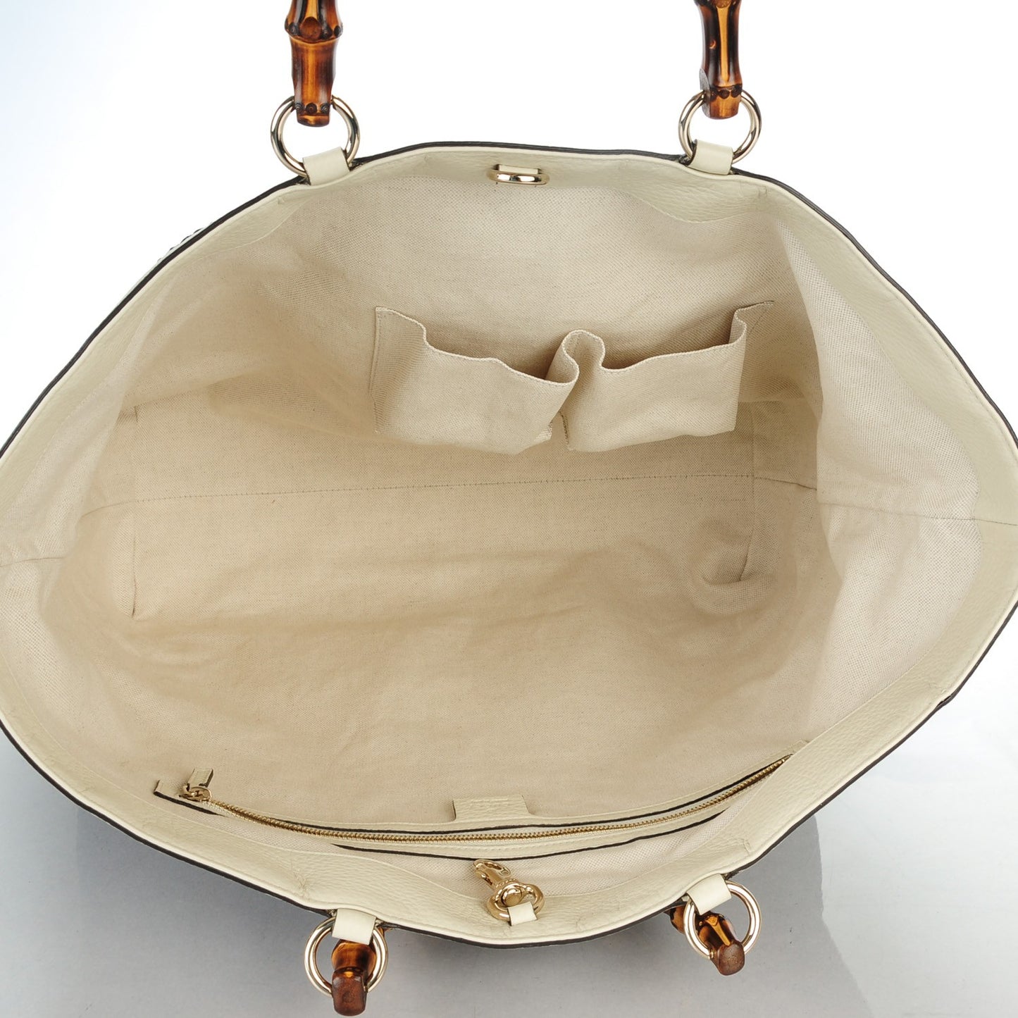 Straw Calfskin Bamboo Shopper Tote Uniform Blue