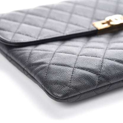 Chanel Caviar Quilted Medium Golden Class Pouch Black 5 of 12