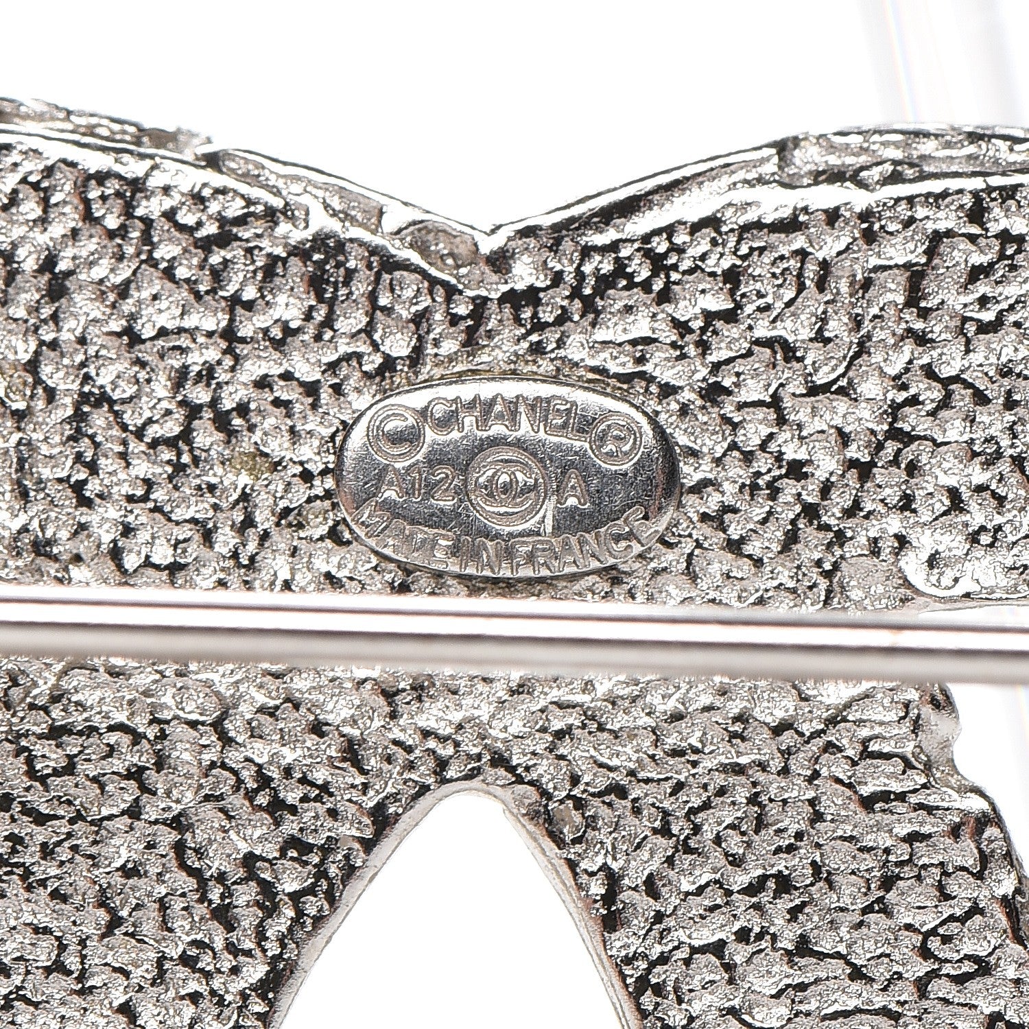 Chanel Crystal CC Brooch Silver 4 of 4