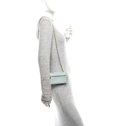 Loro Piana Grained Calfskin Extra Pocket Mini Pouch Minty Breeze 2 of 10