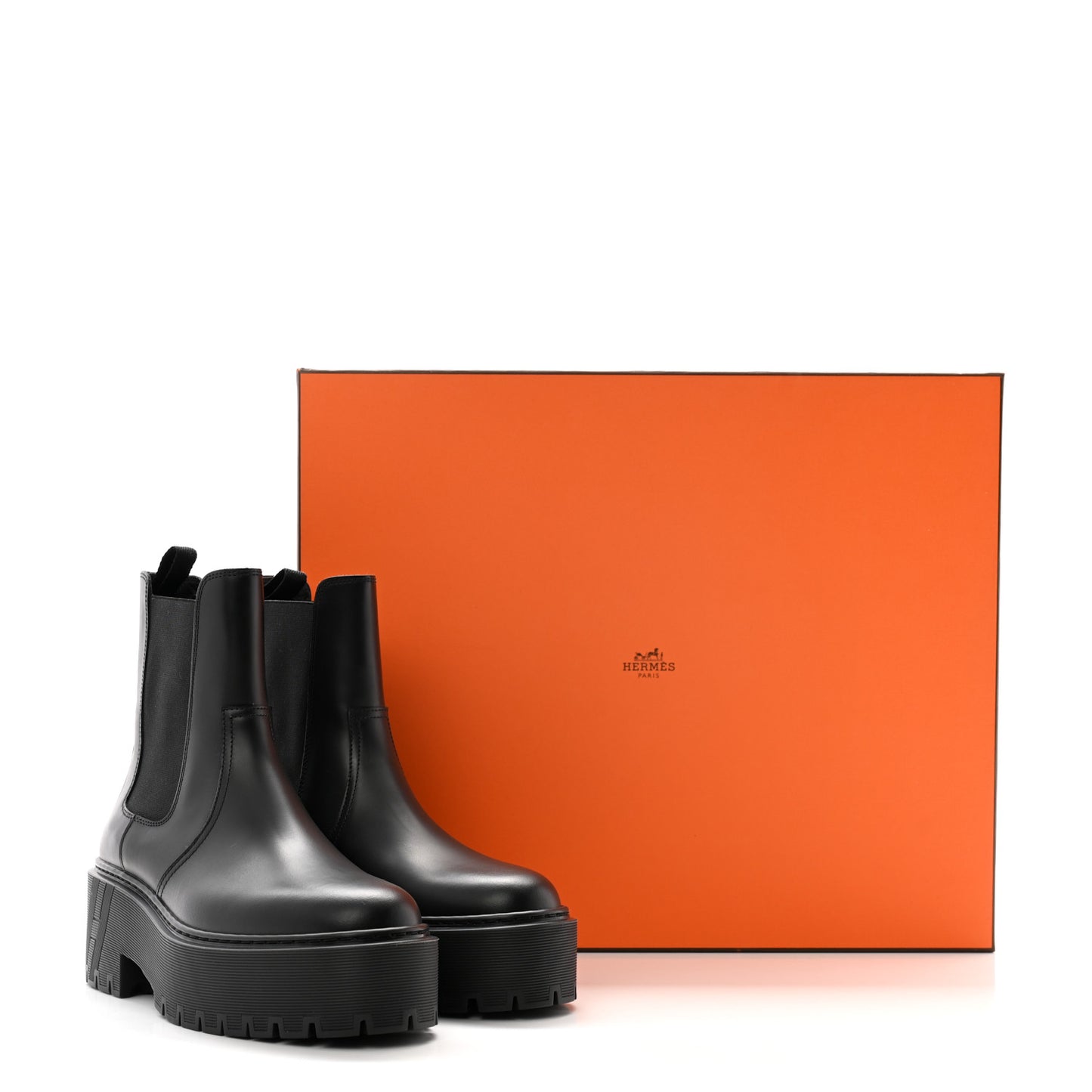 Calfskin Harrow Ankle Boots 35.5 Black