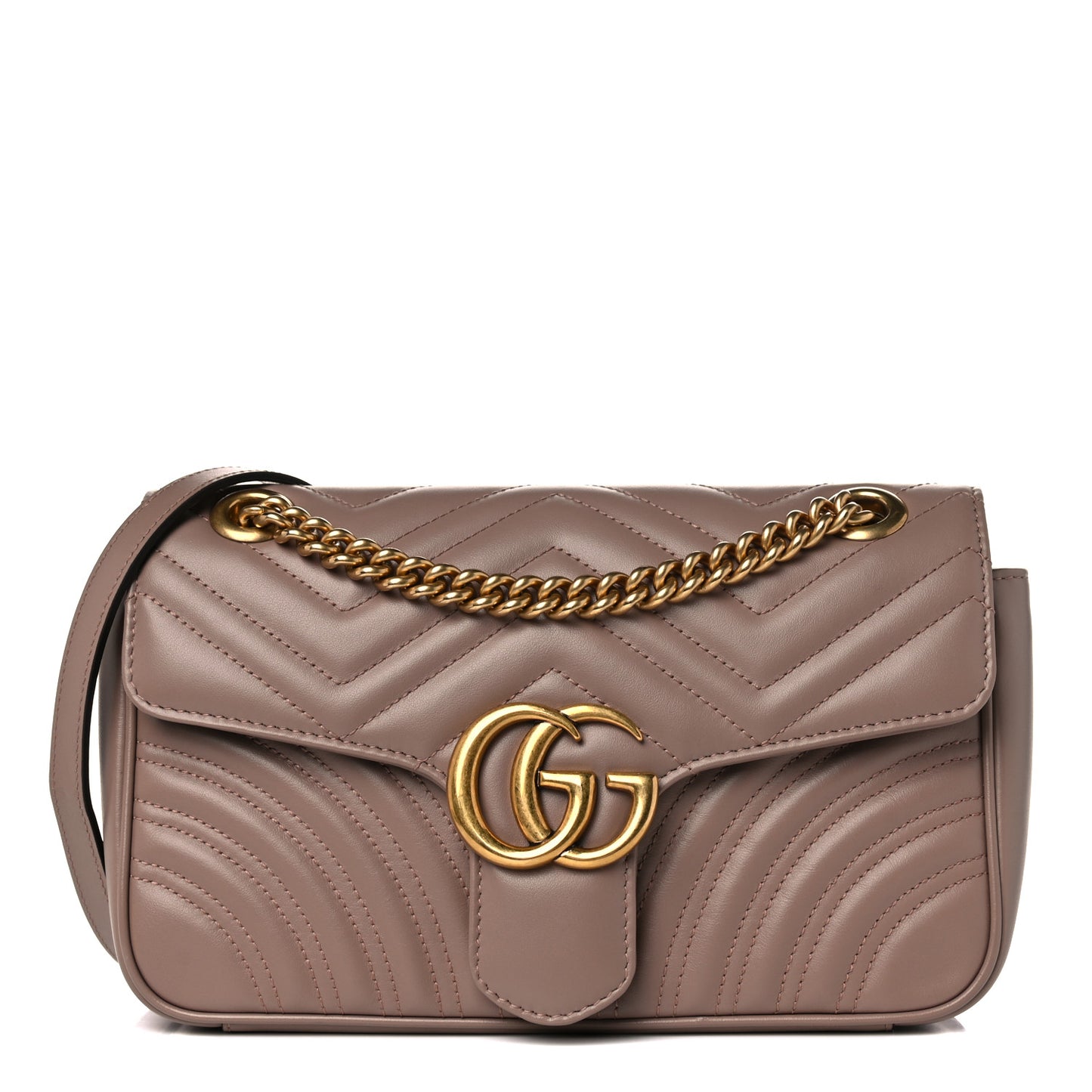 Calfskin Matelasse Small GG Marmont Shoulder Bag Porcelain Rose