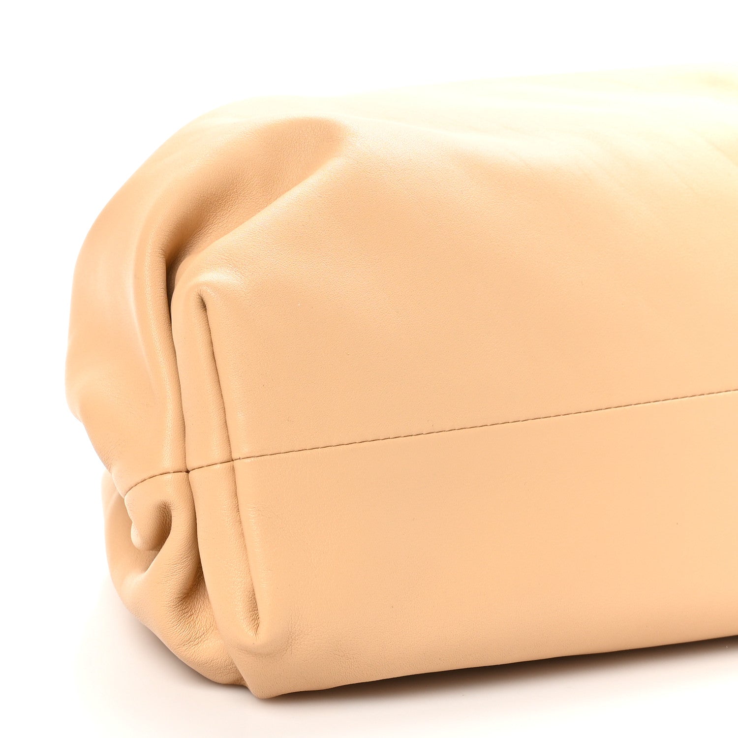 Bottega Veneta Smooth Butter Calf The Pouch Oversized Clutch Almond 8 of 9