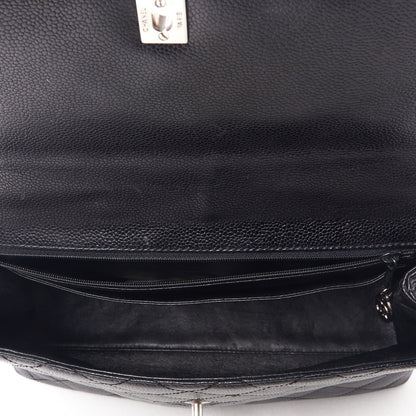 Chanel Caviar Quilted Jumbo Kelly Flap Black 7 of 10
