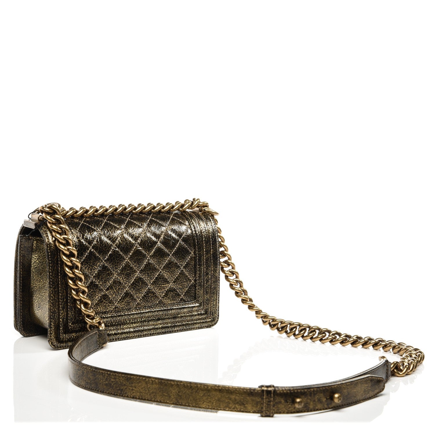Chanel Metallic Calfskin Quilted Small Boy Flap Gold 3 of 8