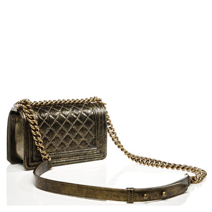 Chanel Metallic Calfskin Quilted Small Boy Flap Gold 3 of 8