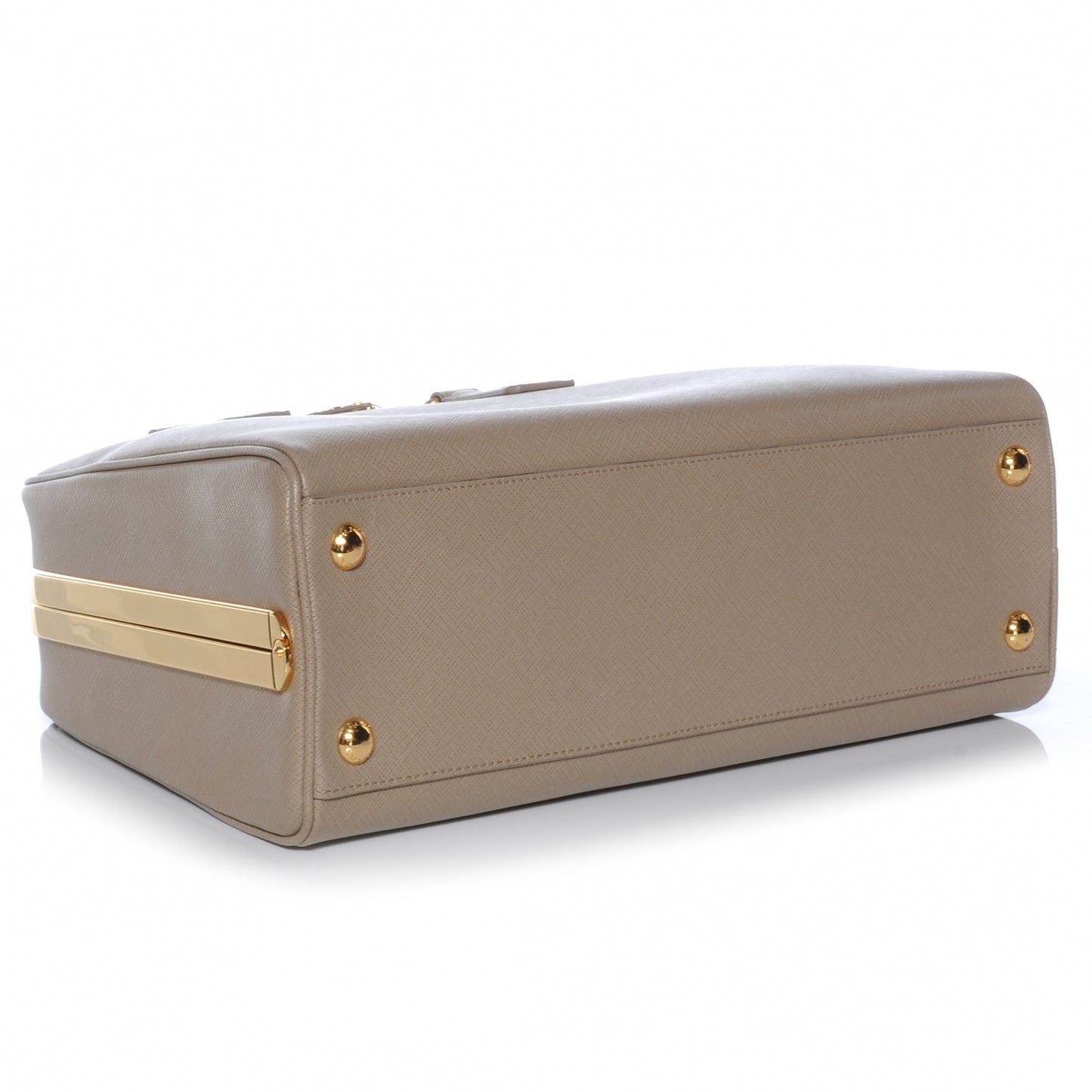 Saffiano Lux Top Handle Bag Visone