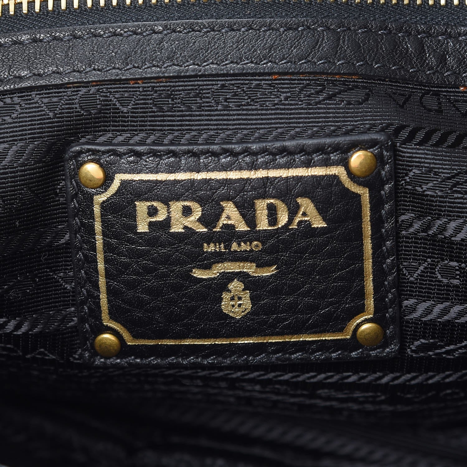 Prada Vitello Daino Buckle Tote Nero Black 6 of 8