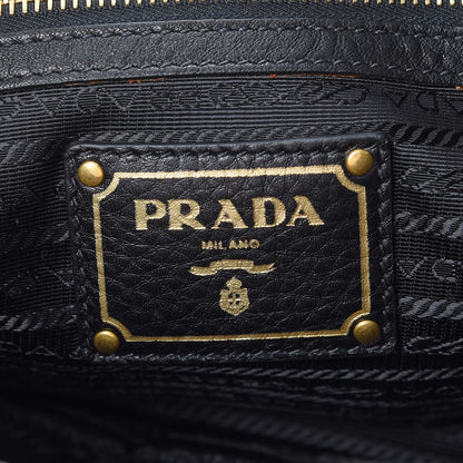 Prada Vitello Daino Buckle Tote Nero Black 6 of 8