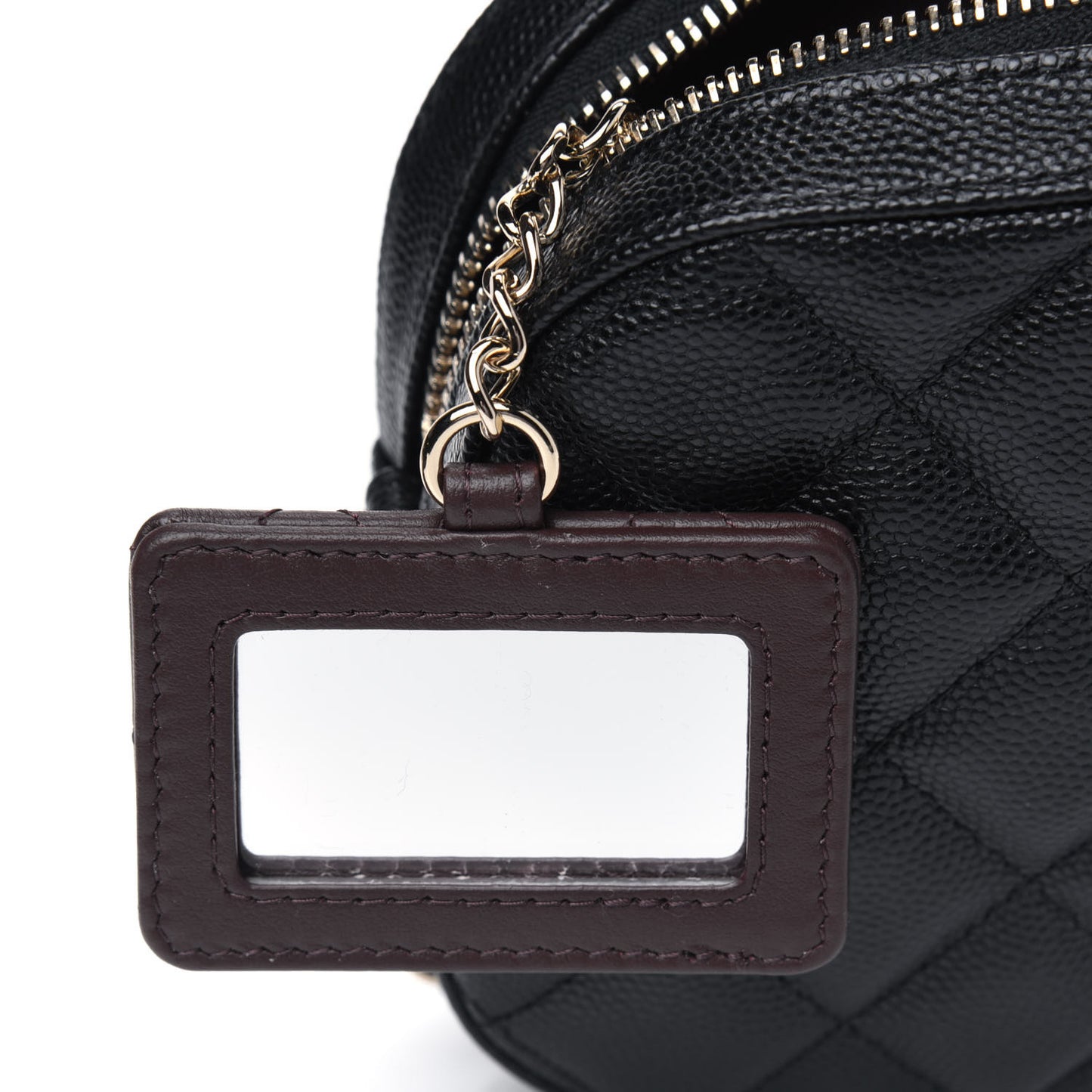 Caviar Quilted Vanity With Chain Black