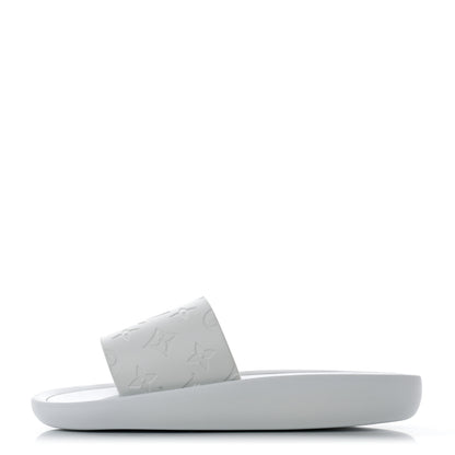 Louis Vuitton Rubber Monogram Embossed Sunbath Flat Mule 39 White 1 of 7